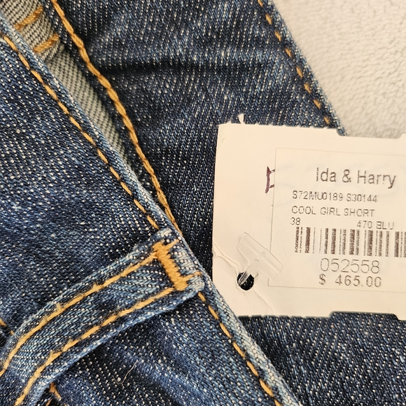 DSQUARED Distressed Blue Jean Shorts - Picture 4 of 6